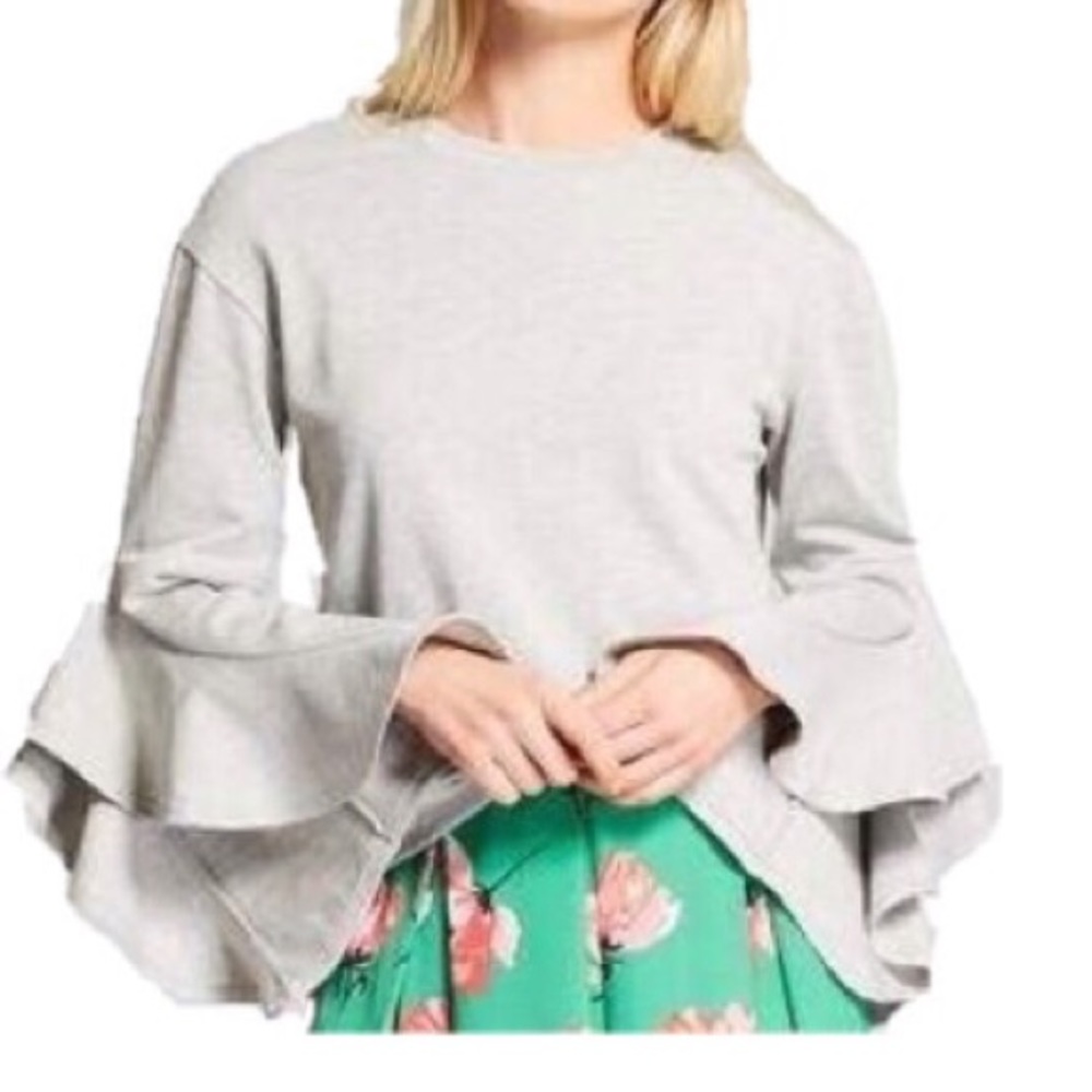 WHO WHAT WEAR | Ruffle Cuff Sweatshirt